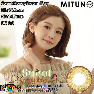 Mitunolens Sweet Honey Brown 1Day スィート ハニーブラウン ワンデー 14.8mm